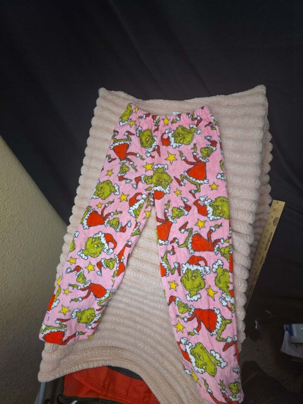 The Grinch Pajama Pants Size M/M 8 Pink Fleece Sleep Lounge